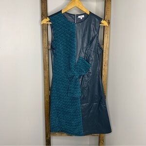 VOY Elegant Teal and Black Sleeveless Dress Size S